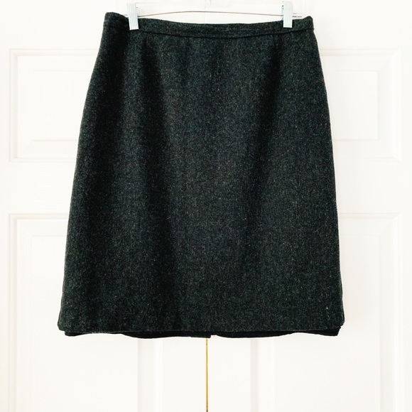 Slate Gray Ilyse Jart Ltd Wool Pencil Skirt Sz 14 - Picture 1 of 4